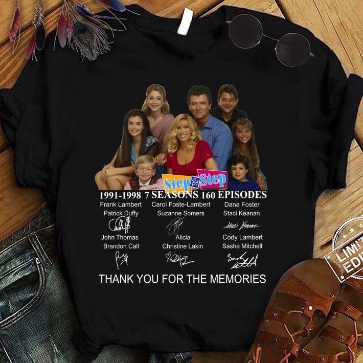 Funny Step by Step 1991-1998 signatures thank you for the memories shirt 8