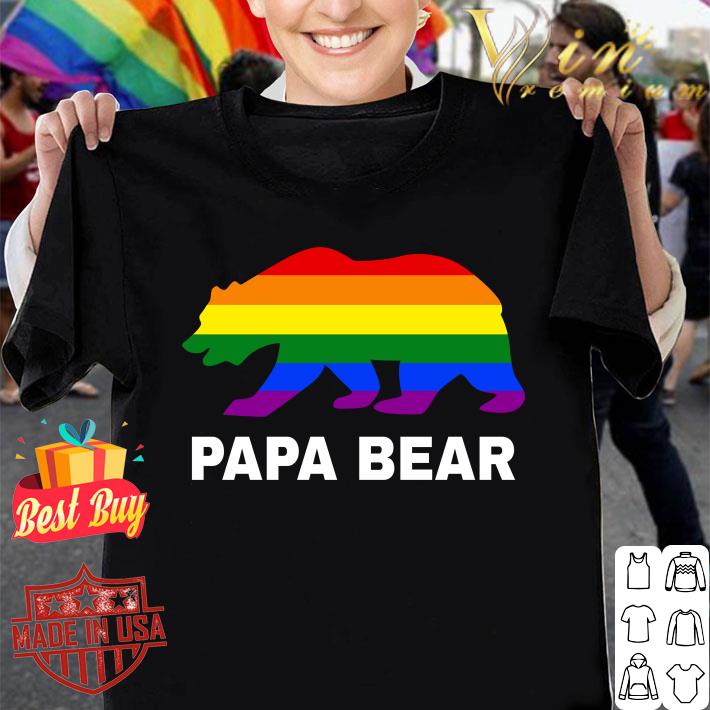Official Original LGBT Gay Pride Rainbow Flag Papa Bear Pride shirt 9