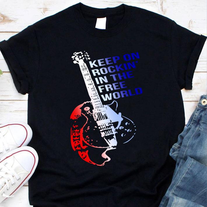 Best Electric Guitar Keep On Rockin' In The Free World shirt 8