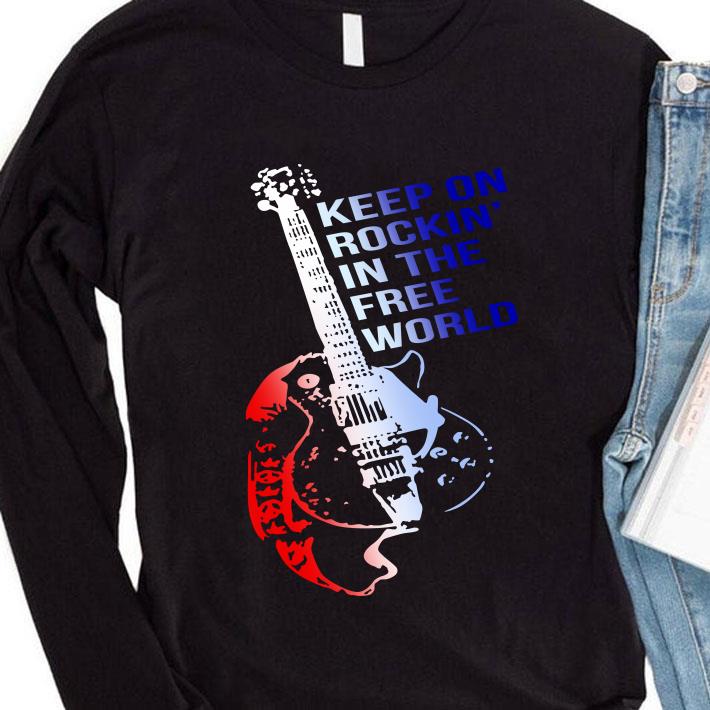 Best Electric Guitar Keep On Rockin' In The Free World shirt 8 Electric Guitar Keep On Rockin' In The Free World shirt
