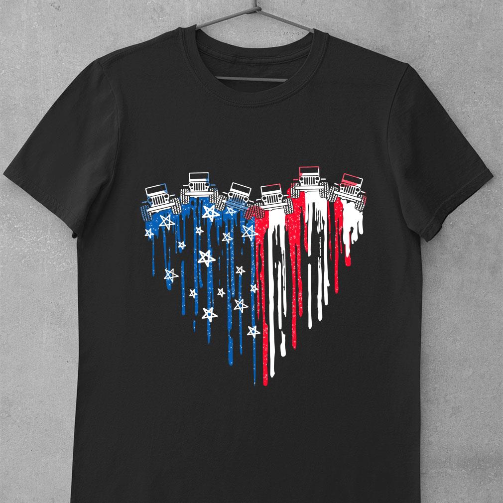 Premium Jeep heart love 4th of july independence day shirt 9
