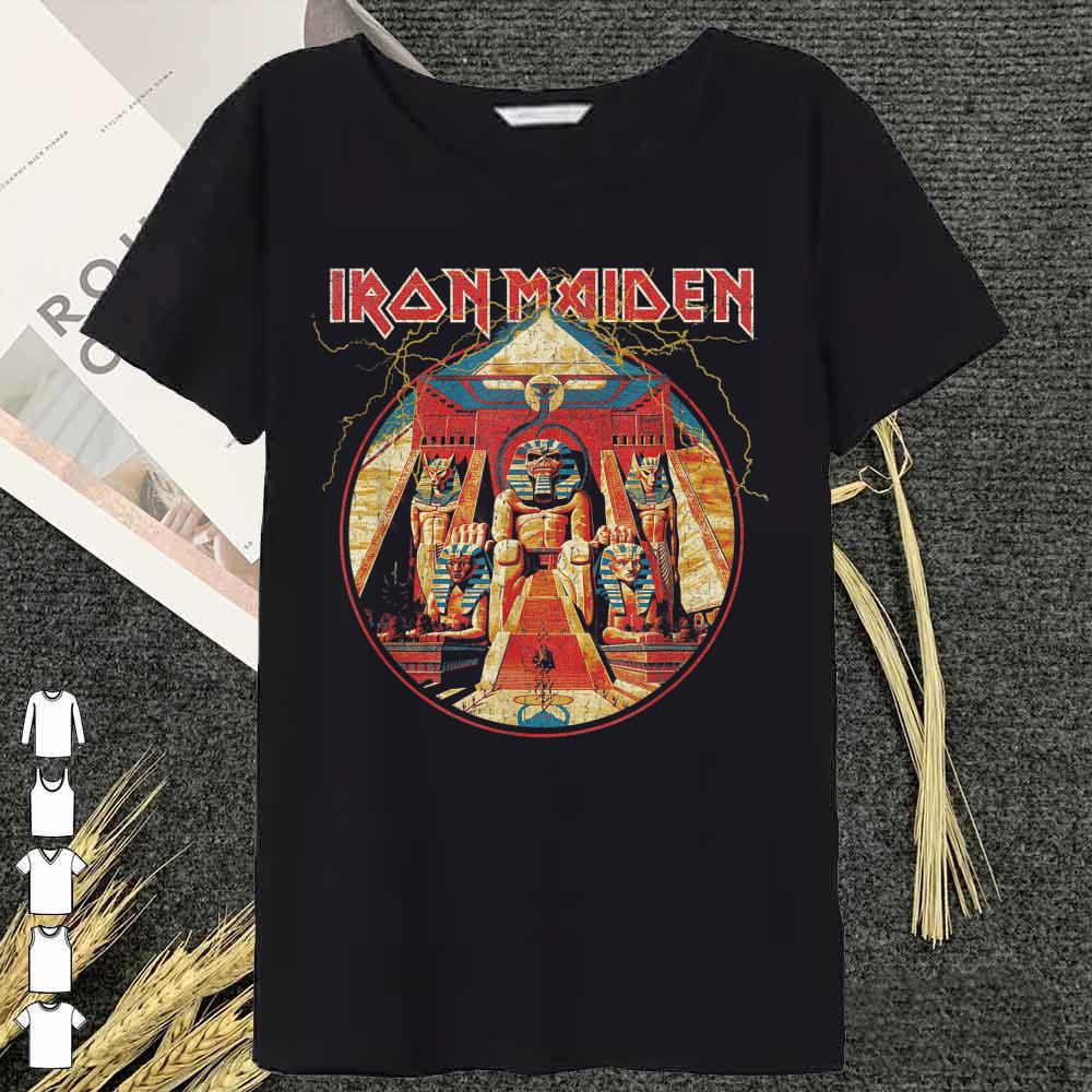 Awesome Iron Maiden - Powerslave Lightning Circle Shirt 14