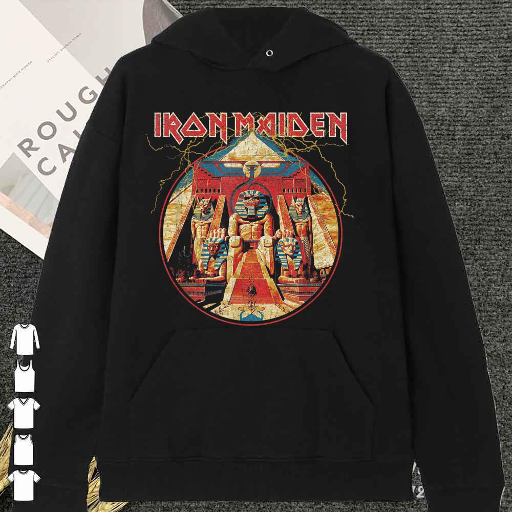 Awesome Iron Maiden - Powerslave Lightning Circle Shirt 12 Awesome Iron Maiden - Powerslave Lightning Circle Shirt
