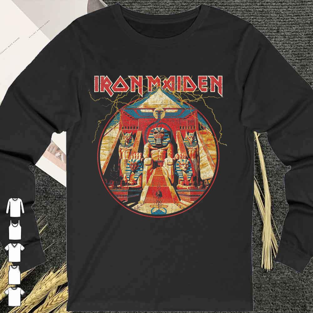 Awesome Iron Maiden - Powerslave Lightning Circle Shirt Awesome Iron Maiden - Powerslave Lightning Circle Shirt 3
