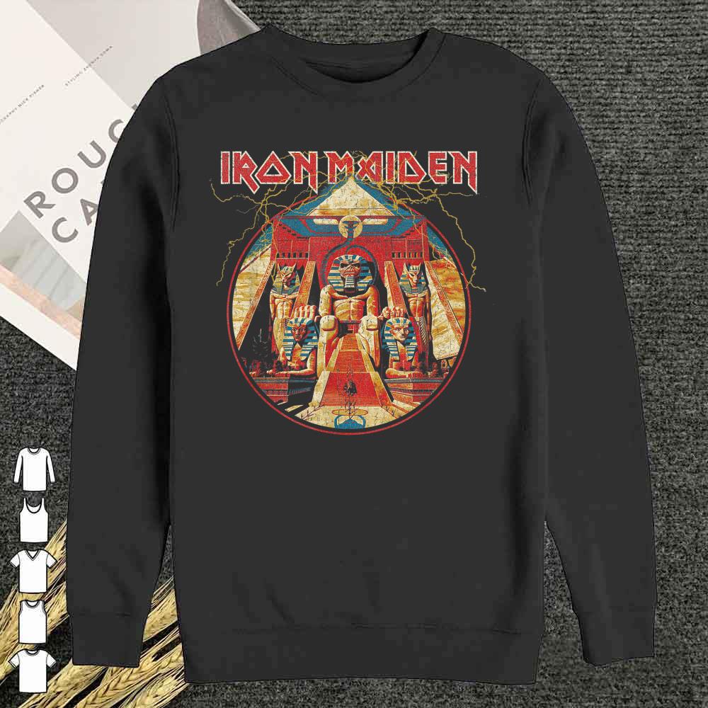 Awesome Iron Maiden - Powerslave Lightning Circle Shirt Awesome Iron Maiden - Powerslave Lightning Circle Shirt 4