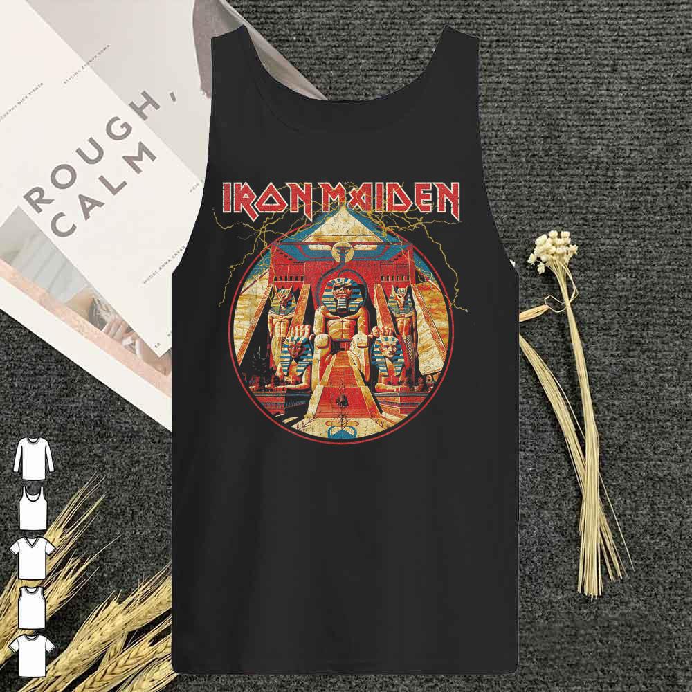 Awesome Iron Maiden - Powerslave Lightning Circle Shirt Awesome Iron Maiden - Powerslave Lightning Circle Shirt 6