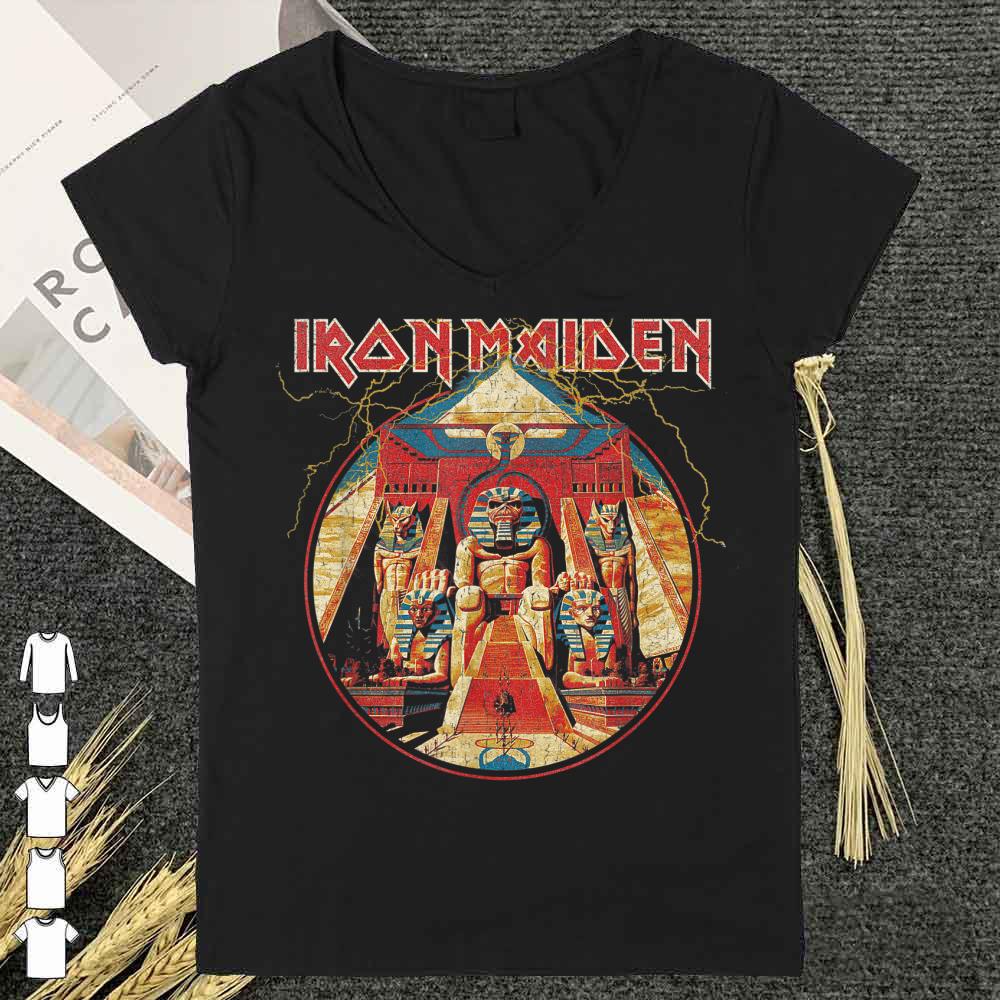 Awesome Iron Maiden - Powerslave Lightning Circle Shirt Awesome Iron Maiden - Powerslave Lightning Circle Shirt 7