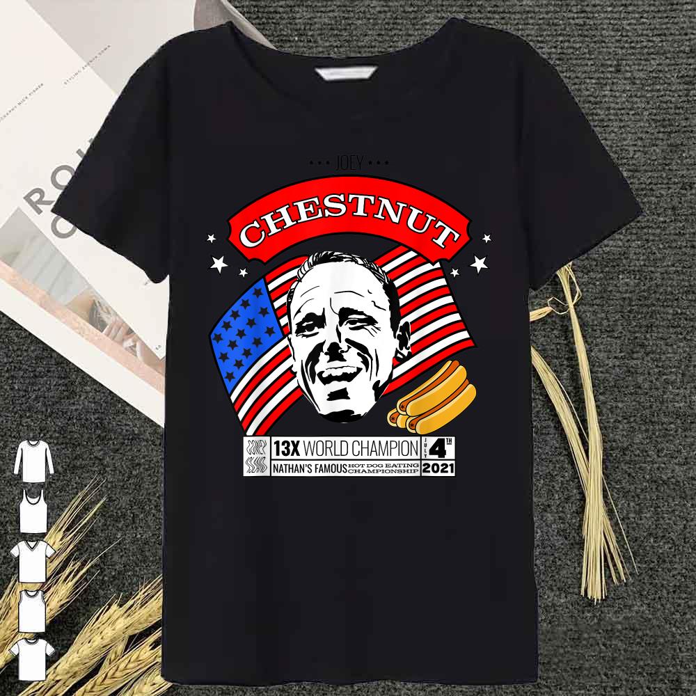 Happy fourth of july 2021 Joey Chestnut Shirt 9 Fourth of July 2021 Joey Chestnut Shirt Crewneck-Women-Tshirt