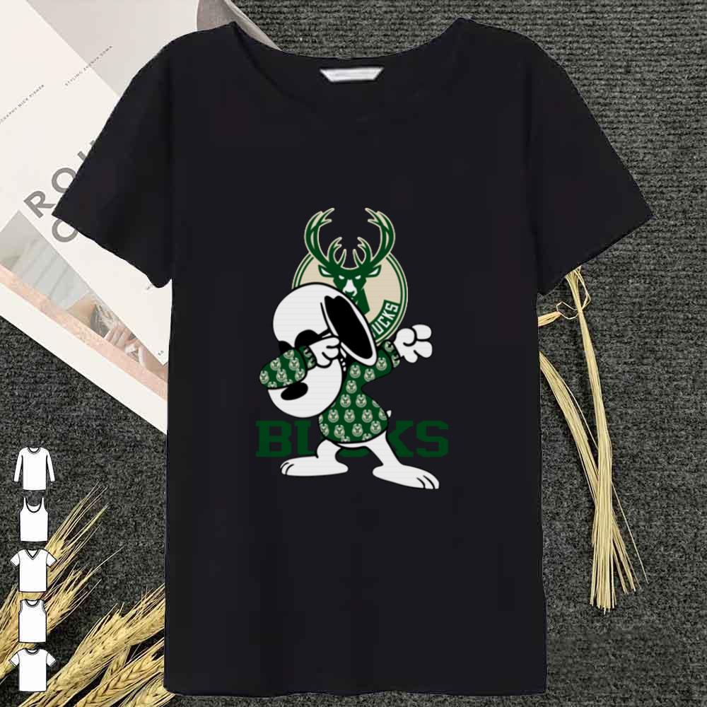Awesome Snoopy Dabbing Milwaukee Bucks Champion 2021 Shirt 15