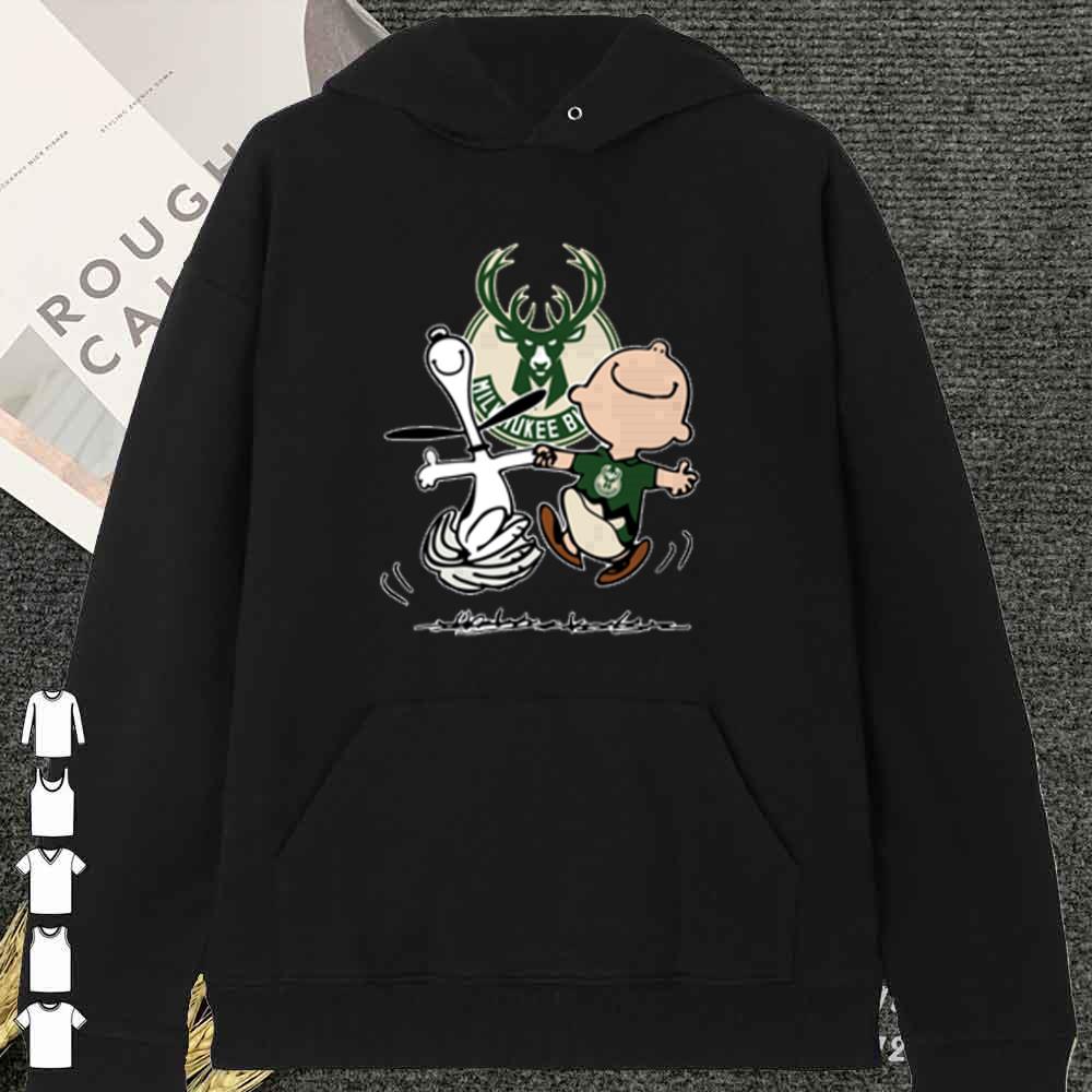 Awesome Snoopy and Charlie Brown Milwauke Buck Shirt 12 Snoopy and Charlie Brown Milwauke Buck Shirt