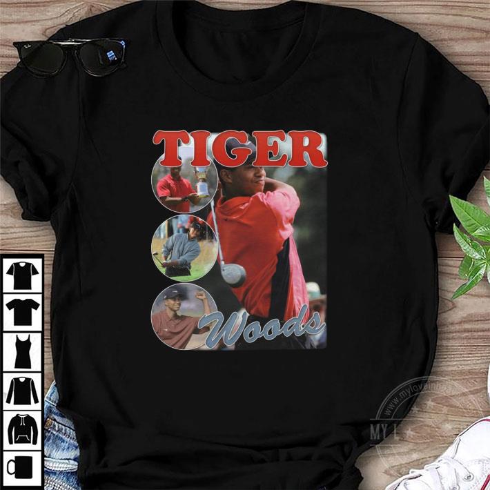 Tiger Woods Bootleg Rap Tee Black Vintage Style T-Shirt 8