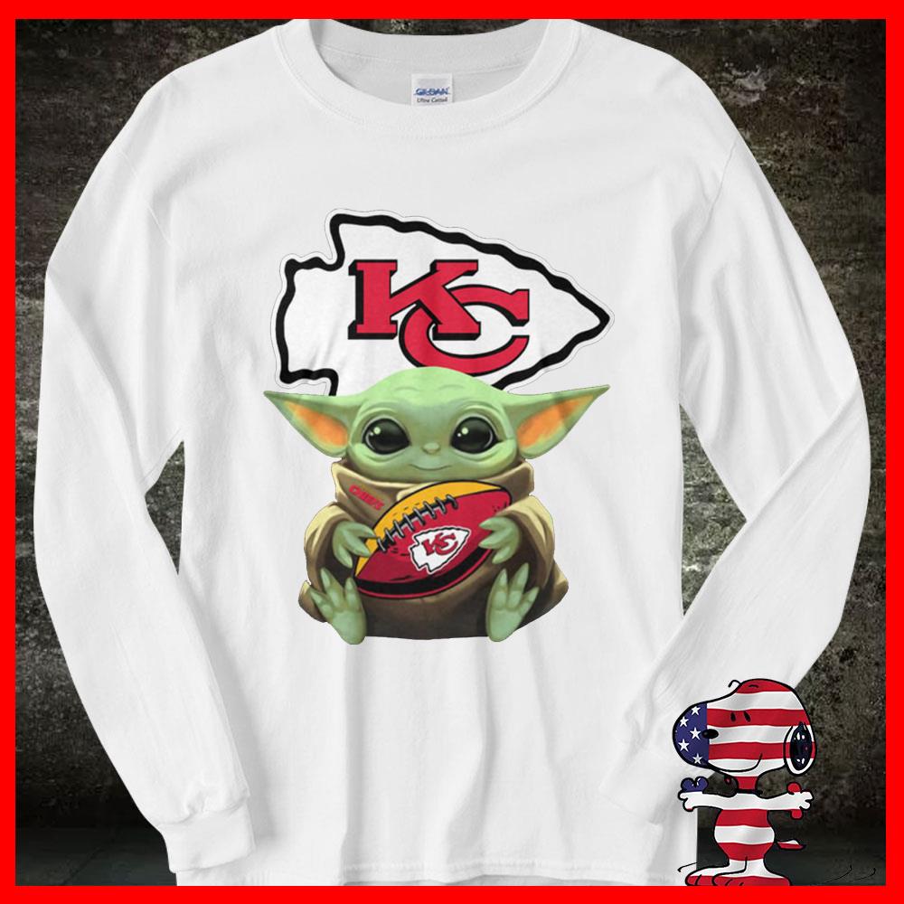 Baby Yoda funny Shirt, Yoda Hug Rugby Chiefs logo Shirt 8