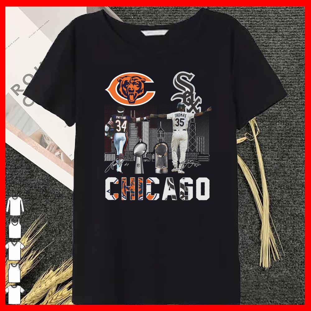 Chicago Bears Walter Payton And Chicago White Soxs Thomas signatures shirt 15