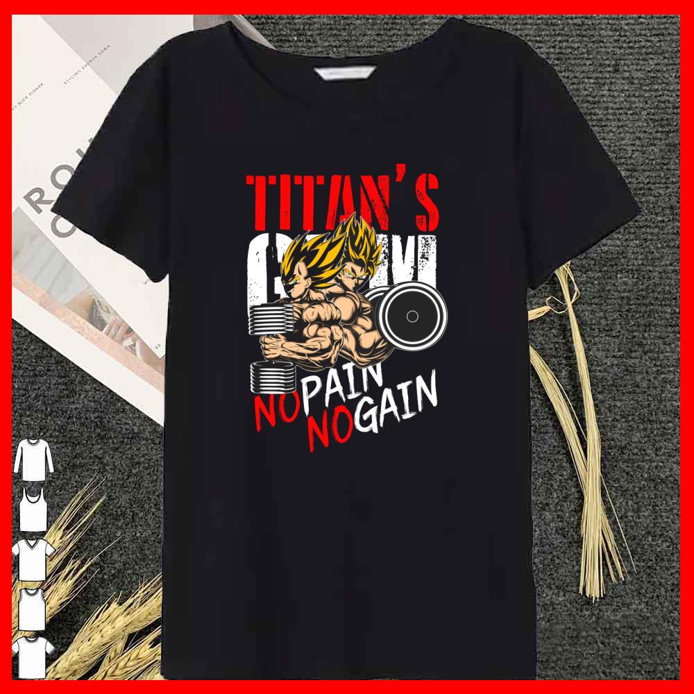 Funny Titan's No Pain No Gain goku and vegeta dragon ball Shirt 12