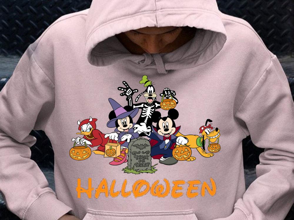 Halloween Disney Mickey Mouse Donal Duck and Goofy Trick or Treat shirt 9 Halloween Disney Mickey Mouse Donal Duck and Goofy Trick or Treat shirt