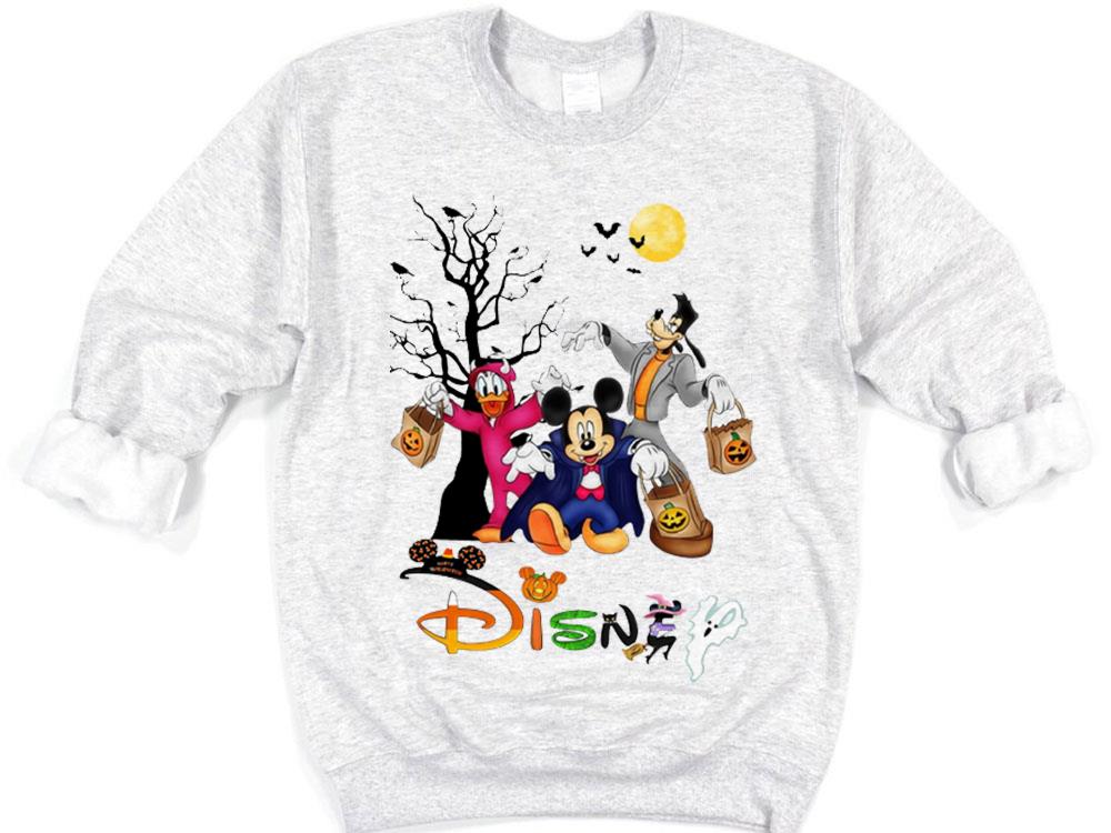 Halloween Disney Mickey Mouse Donal Duck and Goofy tree shirt 8 Halloween Disney Mickey Mouse Donal Duck and Goofy tree shirt