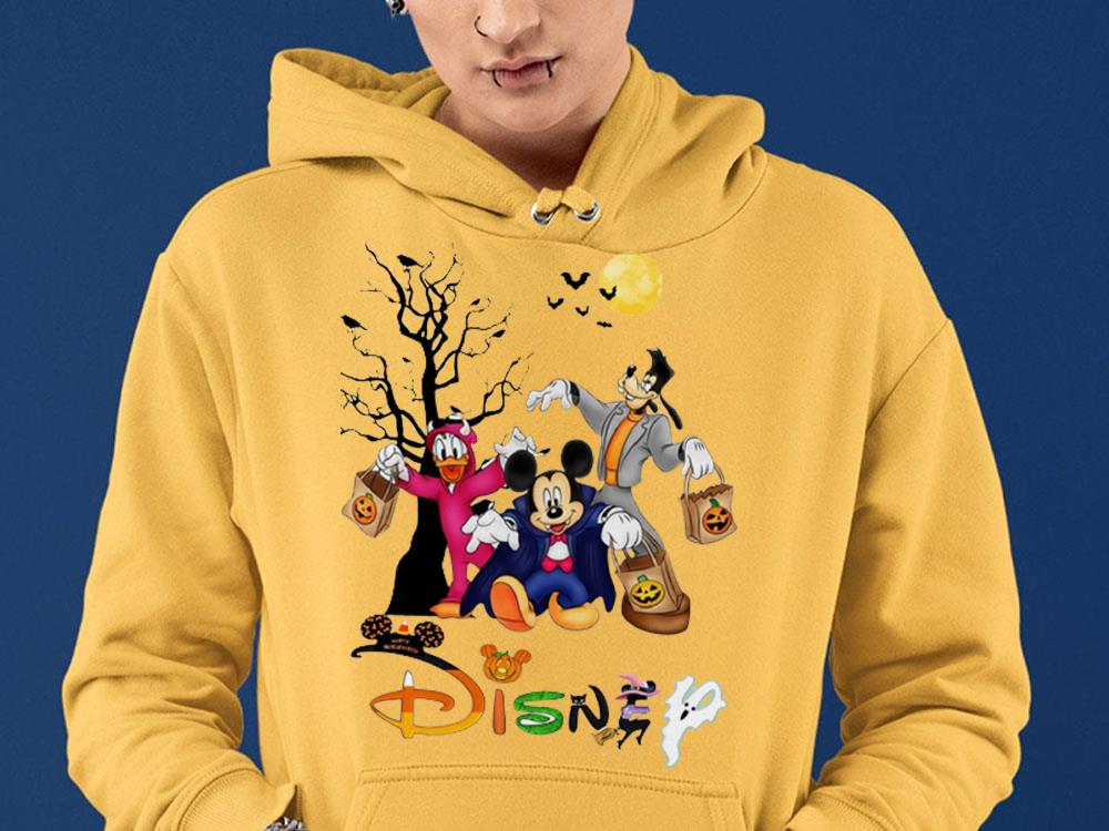 Halloween Disney Mickey Mouse Donal Duck and Goofy tree shirt 9 Halloween Disney Mickey Mouse Donal Duck and Goofy tree shirt