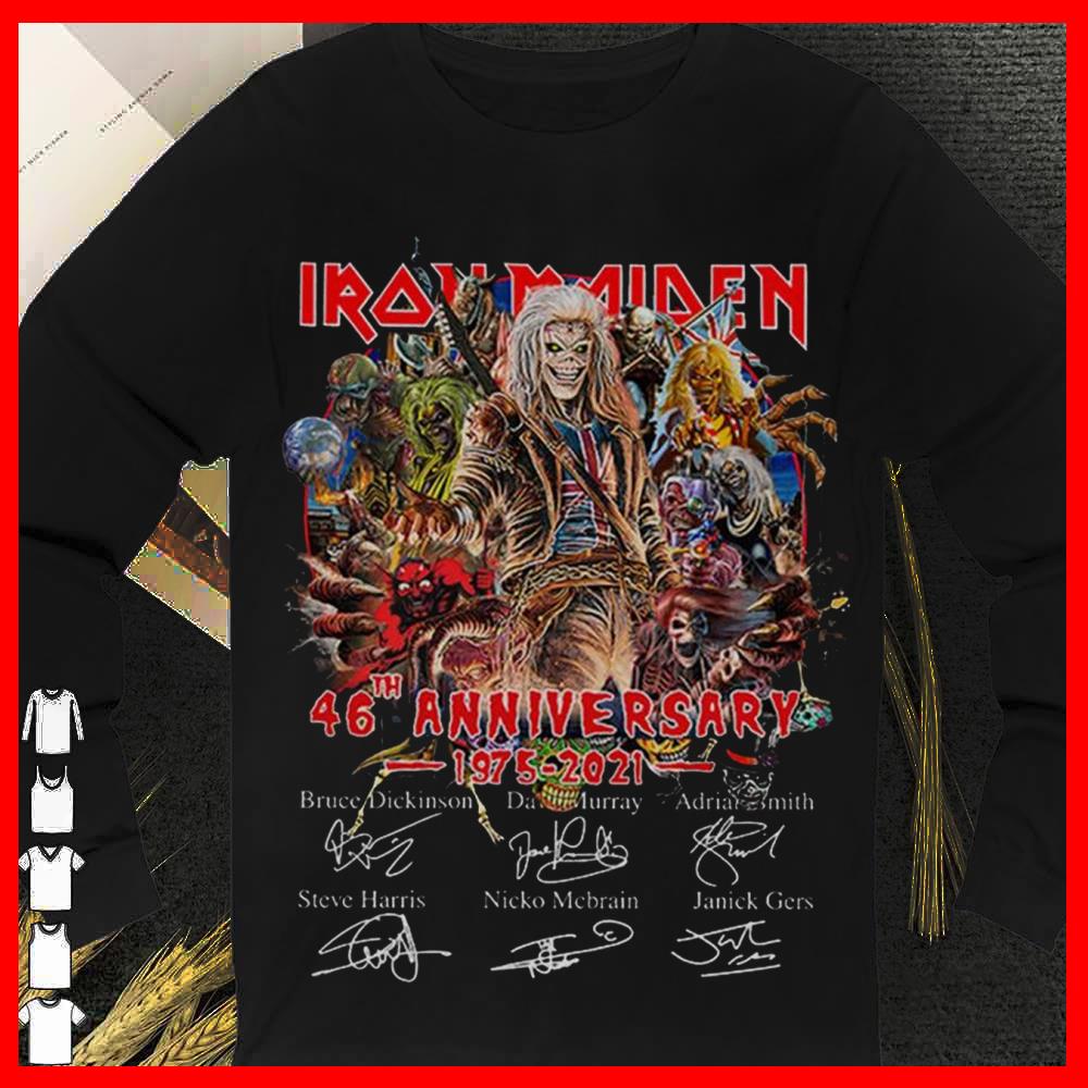 Iron Maiden Signature shirt, Iron Maiden 46th Anniversary 1975 2021 shirt 8