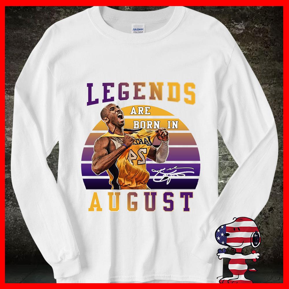 Laker Kobe Bryant Legends are Born In August shirt 10