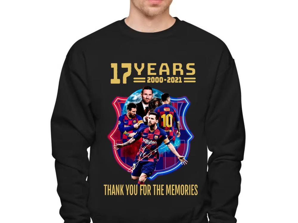 Lionel Messi 17 years Thank You For The Memories shirt 8