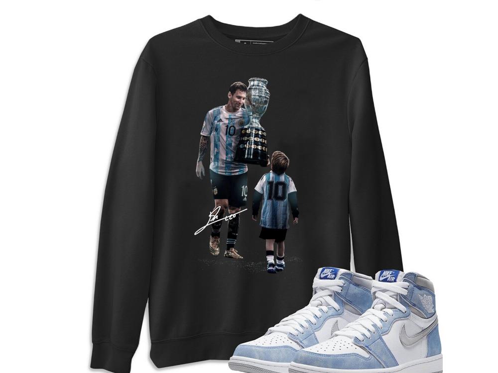 Messi and Son Cups Copa America Champion shirt 9