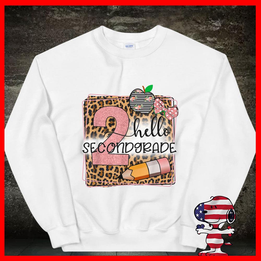 Premium Hello Second Grade Leopard print 2nd Grade Back To School Shirt 9 Premium Hello Second Grade Leopard print 2nd Grade Back To School Shirt