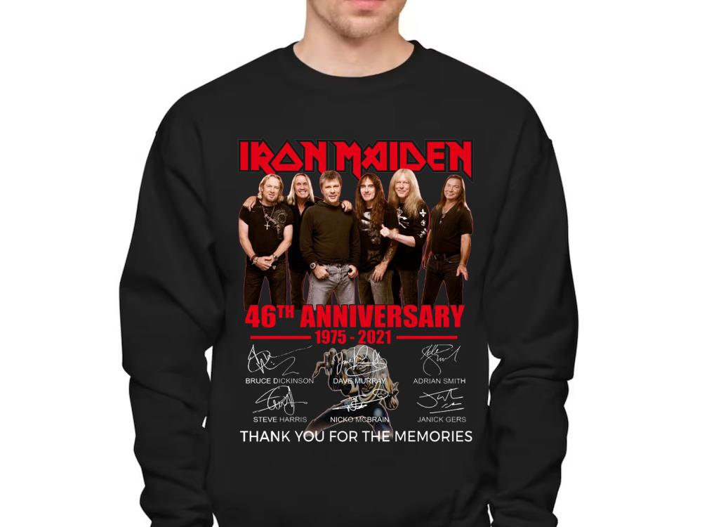 Premium Iron Maiden 46th Anniversary 1975 2021 Signature Shirt 9 Premium Iron Maiden 46th Anniversary 1975 2021 Signature Shirt