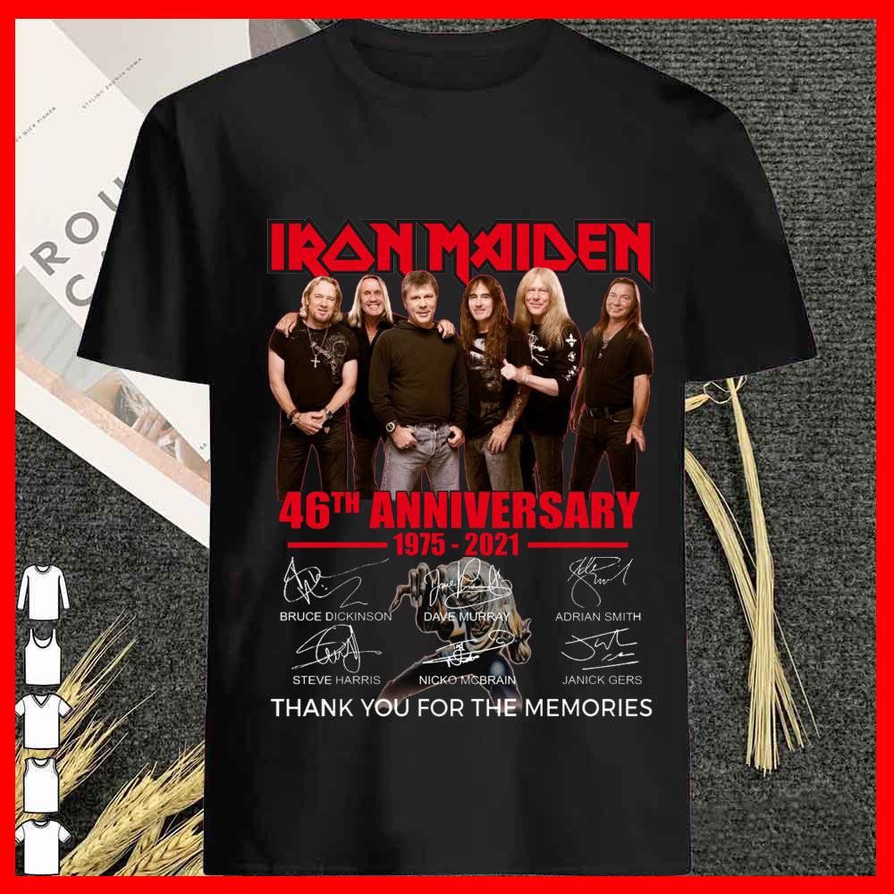 Premium Iron Maiden 46th Anniversary 1975 2021 Signature Shirt Premium Iron Maiden 46th Anniversary 1975 2021 Signature Shirt 4