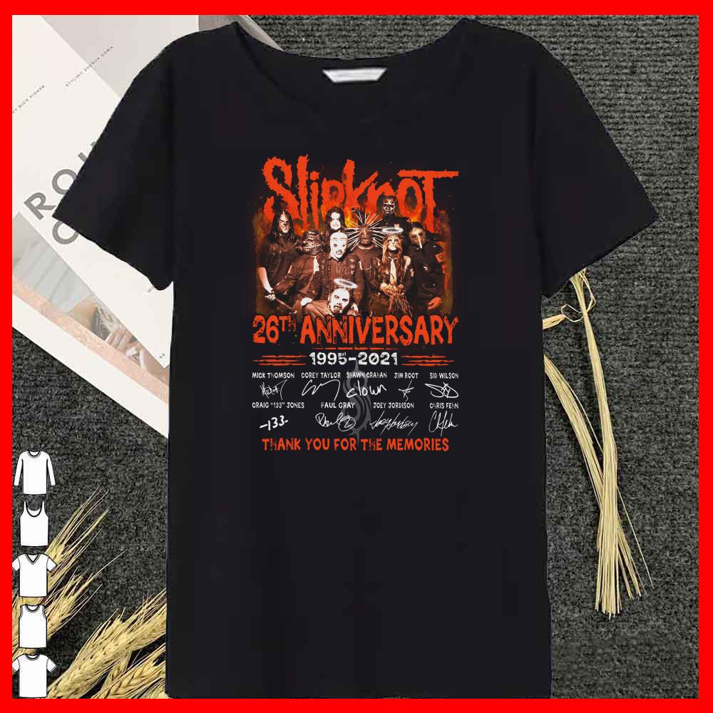 Slipknot 26th Aniversary 1995 2021 thank you for memories Signature shirt 15
