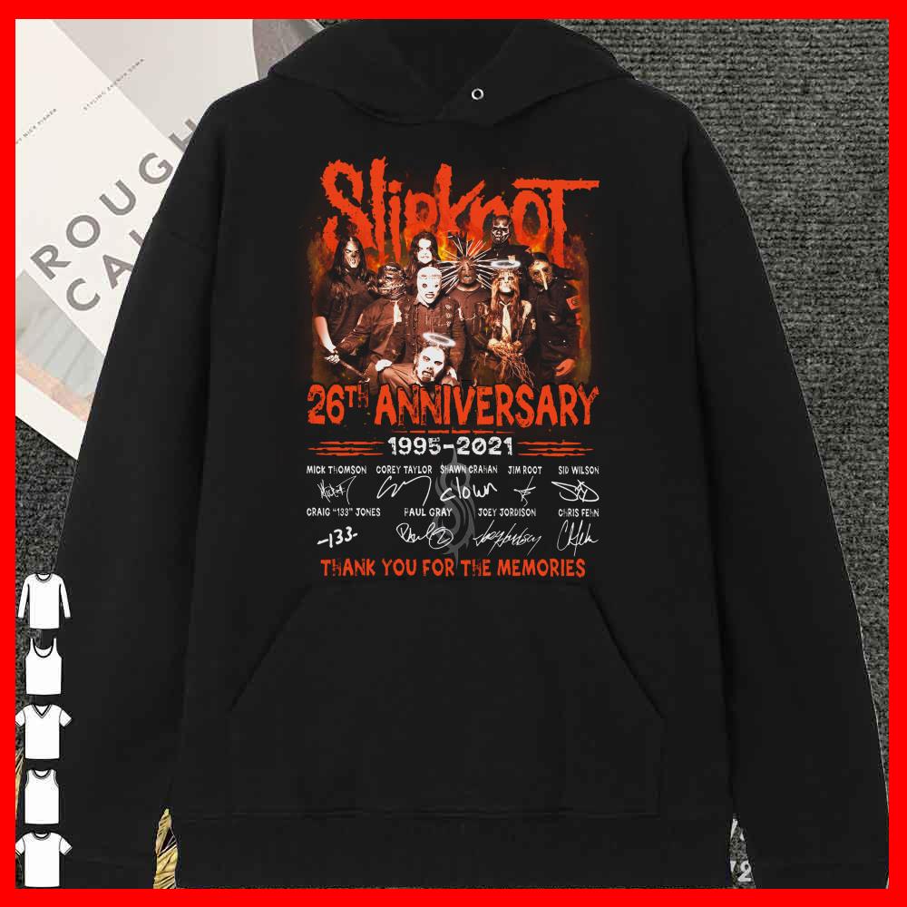 Slipknot 26th Aniversary 1995 2021 thank you for memories Signature shirt 12 Slipknot 26th Aniversary 1995 2021 thank you for memories Signature shirt