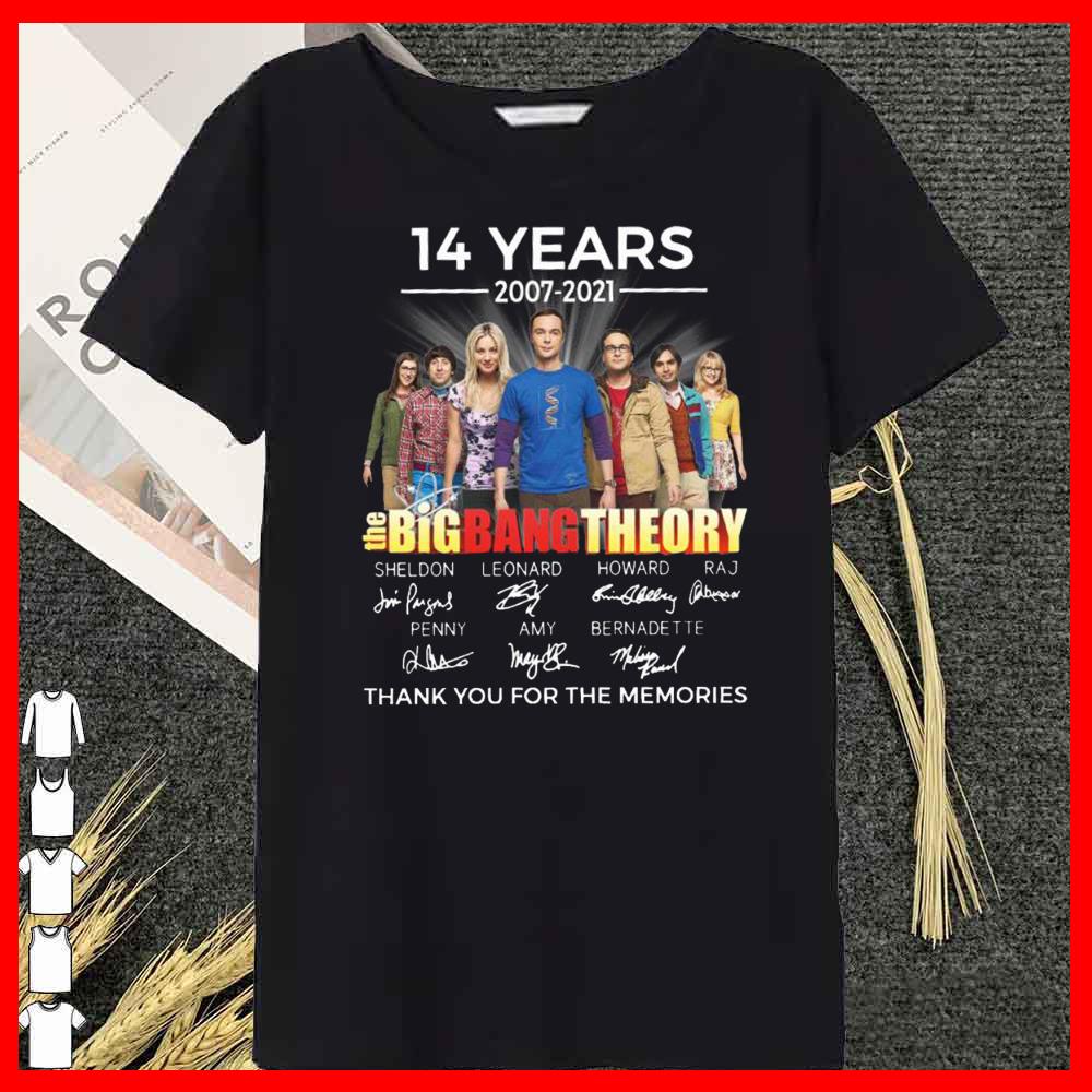 The Big Bang Theory 14 Years 2007 2021 thank you for the memories shirt 15