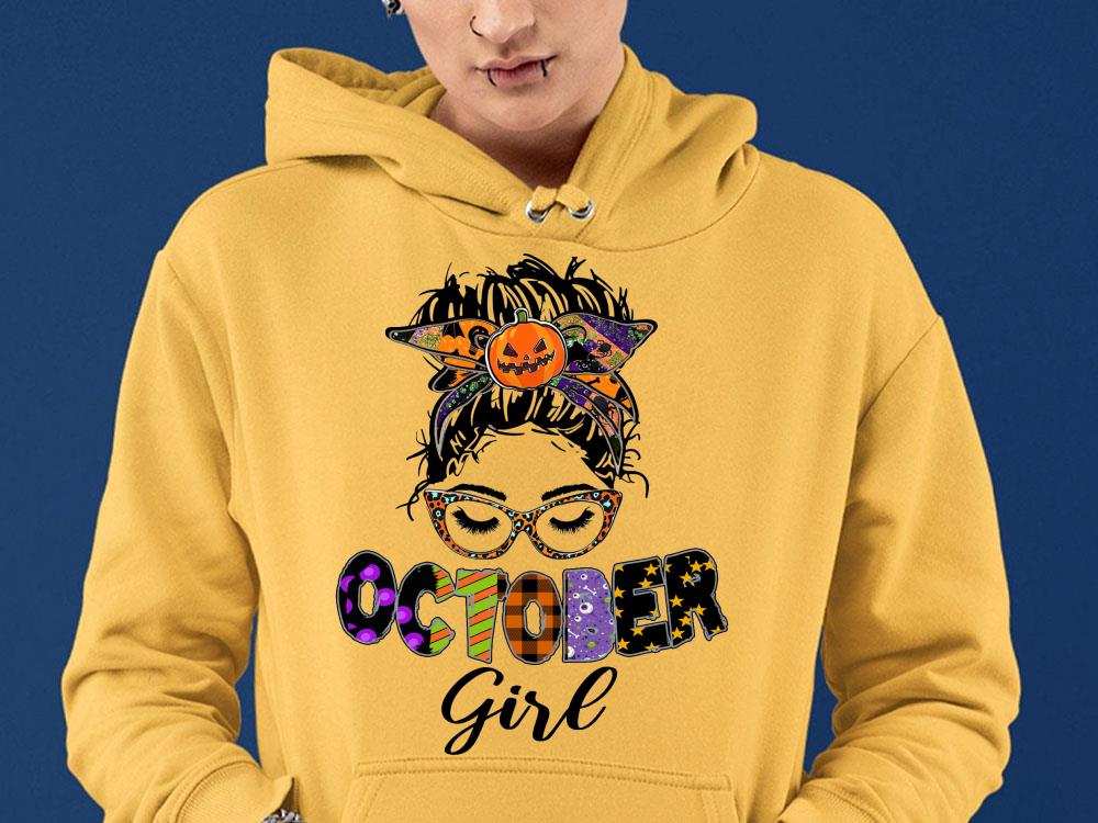 halloween October Girl Pumkin shirt, October Girl shirt 9 halloween October Girl Pumkin shirt, October Girl shirt