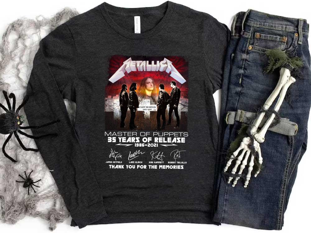 Metallica Cliff Burton 35 years Shirt, Cliff Burton Signature Metallica Shirt 10