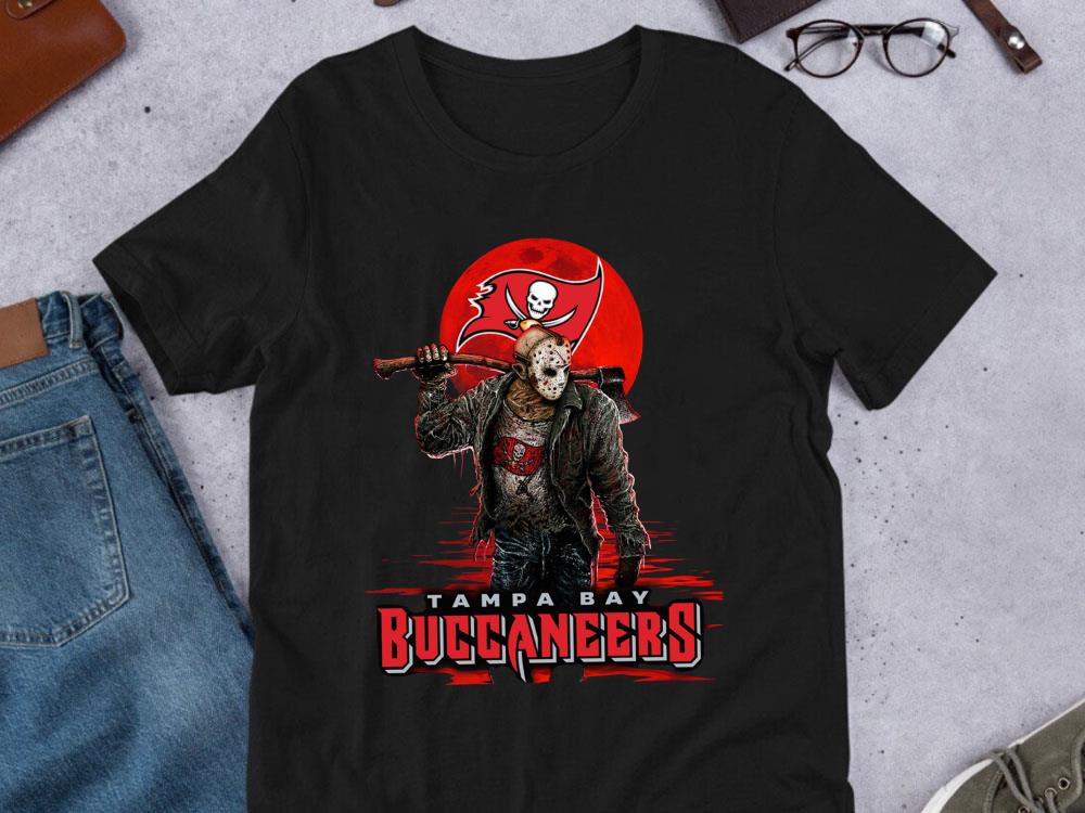 Tampa Bay Buccaneers logo Jason Voorhees Horror Movies Shirt, Jason Voorhees Tampa Bay Buccaneers Shirt 10