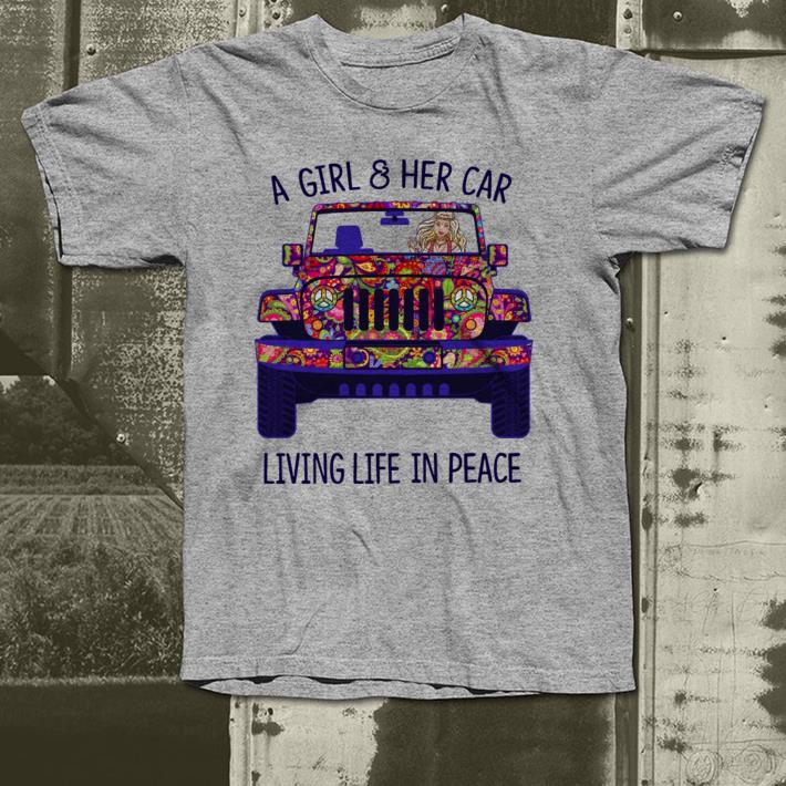 Hippie a girl & her car living life in peace shirt Hippie a girl her car living life in peace shirt 4 - Hippie a girl & her car living life in peace shirt