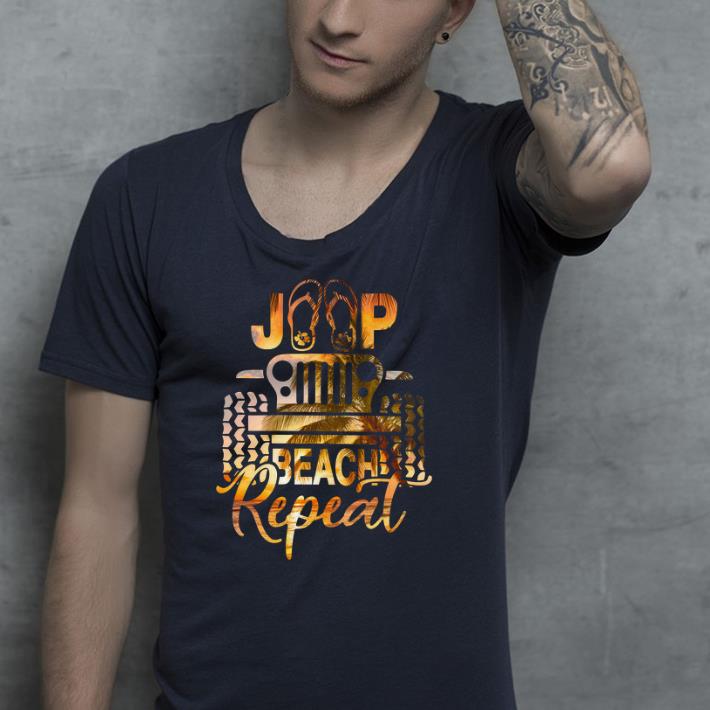 Jeep flip flop beach repeat summer shirt 4 - Jeep flip flop beach repeat summer shirt