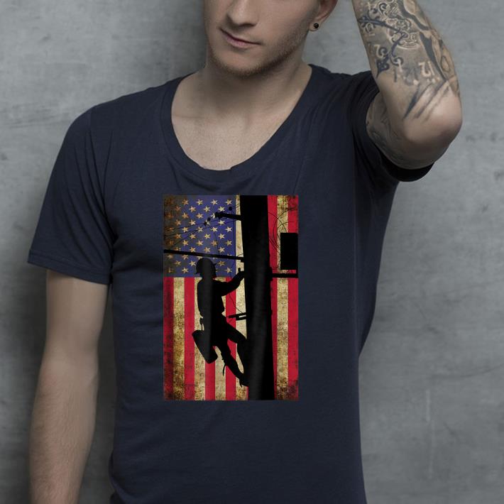 Lineman American Flag shirt 4 - Lineman American Flag shirt