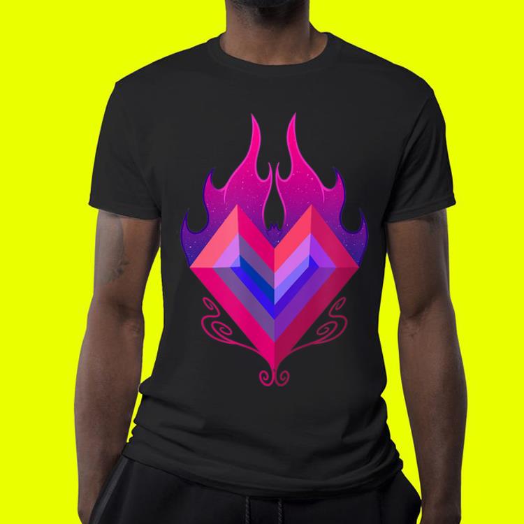 Flames of Pride Bisexual Heart shirt 4 - Flames of Pride Bisexual Heart shirt