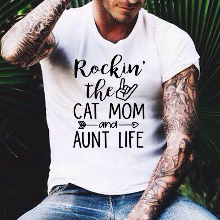 Rockin' The Cat Mom And Aunt Life Mother day shirt Rockin The Cat Mom And Aunt Life Mother day shirt 4 - Rockin' The Cat Mom And Aunt Life Mother day shirt