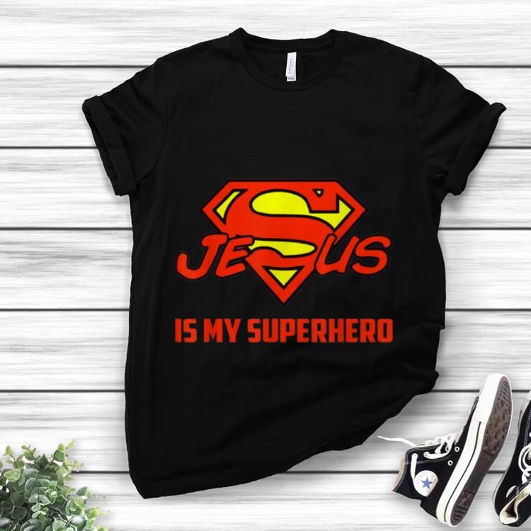 Awesome Jesus Is My Superhero Christian Quote Superman Logo shirt 1 - Awesome Jesus Is My Superhero Christian Quote Superman Logo shirt