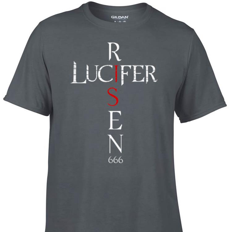 Awesome Lucifer Is Risen Cross 666 shirt 1 - Awesome Lucifer Is Risen Cross 666 shirt