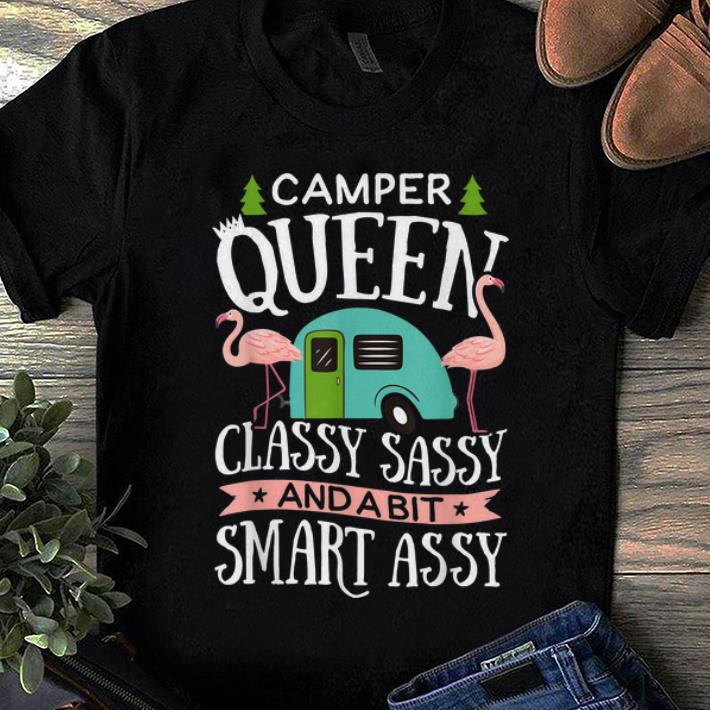 Flamingo Camper Queen Classy Sassy Smart Assy sweater 1 - Flamingo Camper Queen Classy Sassy Smart Assy sweater