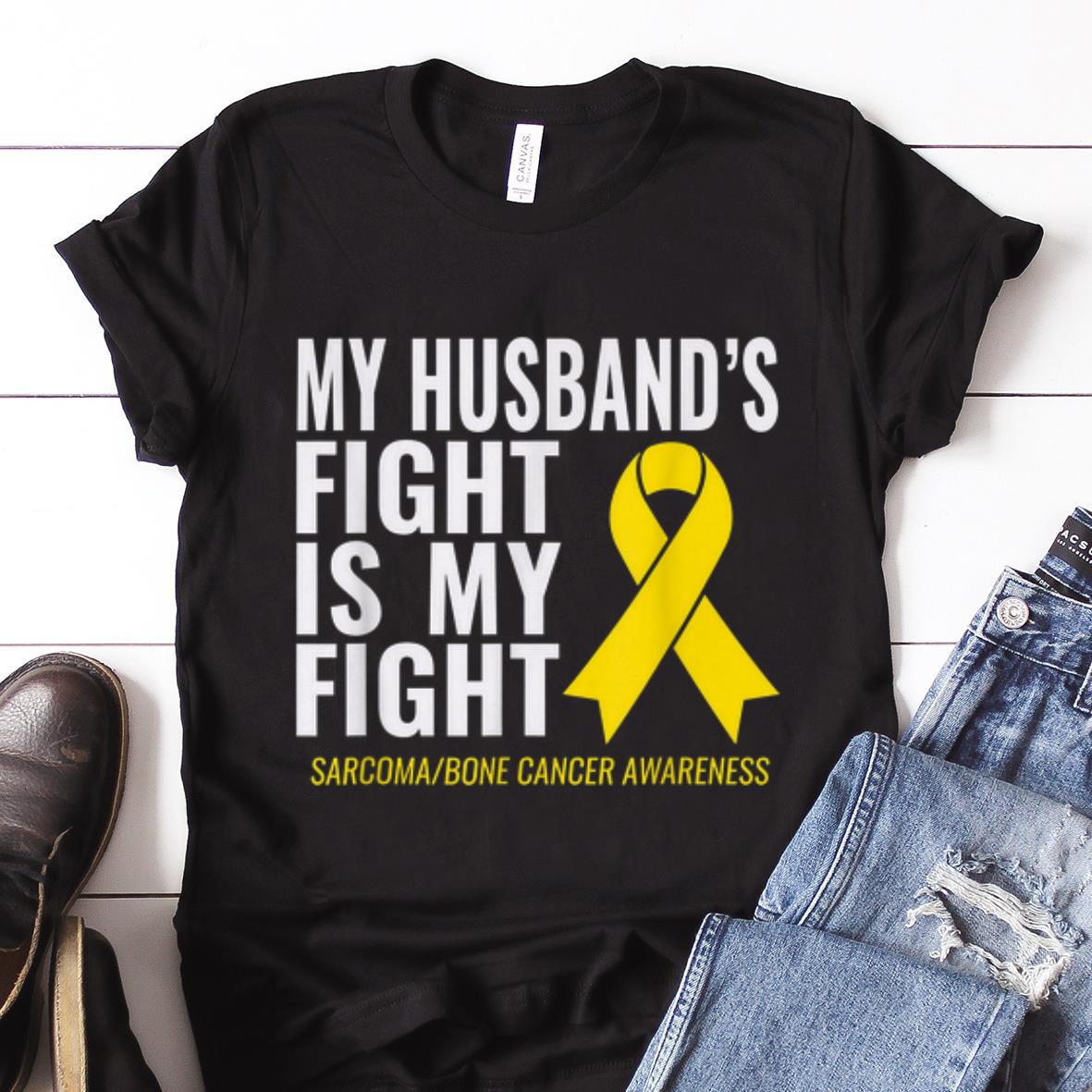 Nice Trend My Husband s Fight is My Fight Awareness Cancer shirt 1 - Nice Trend My Husband's Fight is My Fight Awareness Cancer shirt