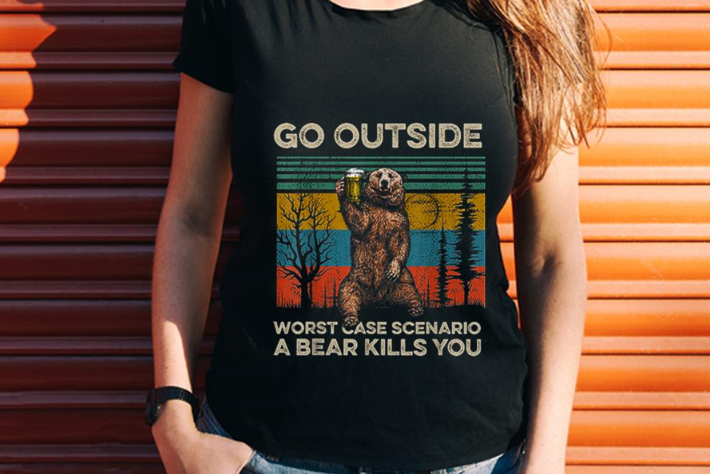 Wonder Go Outside Worst Case Scenario A Bear Kills You Vintage shirt 1 - Wonder Go Outside Worst Case Scenario A Bear Kills You Vintage shirt
