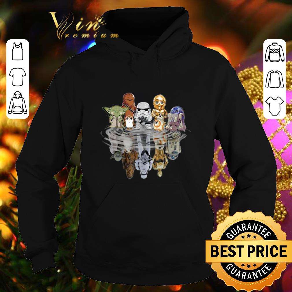 Funny Star Wars characters chibi reflection water mirror shirt 4 - Funny Star Wars characters chibi reflection water mirror shirt