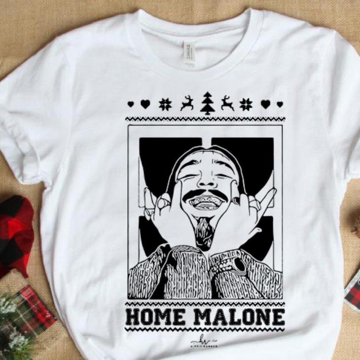 Hot Post Malone Ugly Christmas Home Malone shirt 1 - Hot Post Malone Ugly Christmas Home Malone shirt