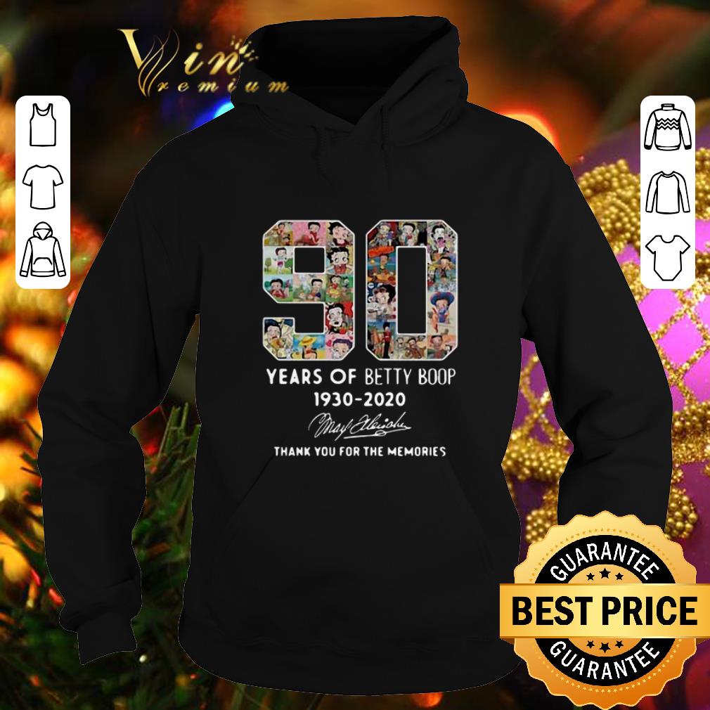 Official 90 years Betty Boop 1930 2020 thank you for the memories shirt 4 - Official 90 years Betty Boop 1930 2020 thank you for the memories shirt