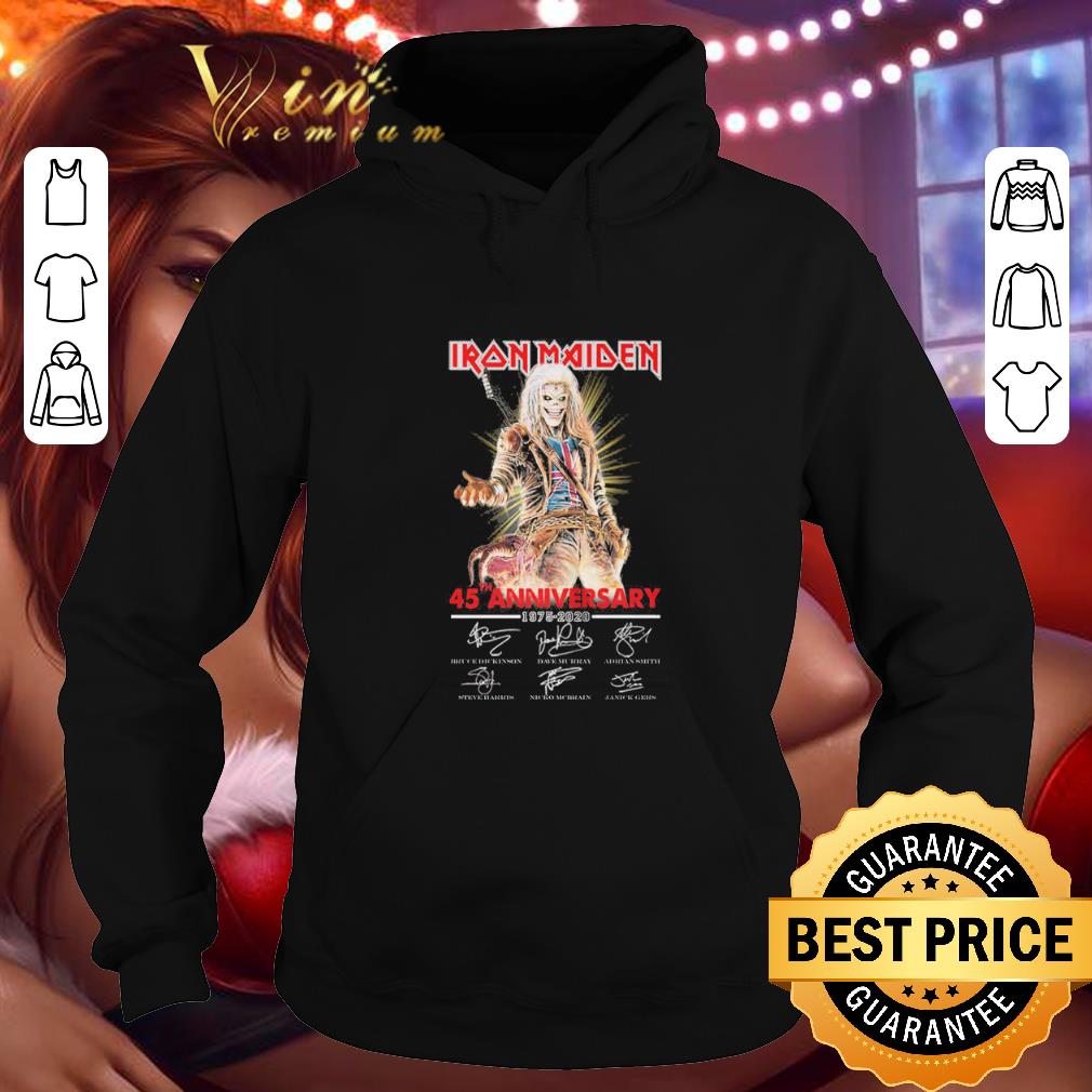Official Iron Maiden 45th Anniversary 1975 2020 Signatures shirt 4 - Official Iron Maiden 45th Anniversary 1975-2020 Signatures shirt