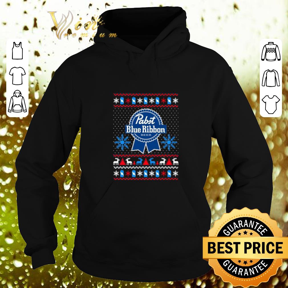 Cool Pabst Blue Ribbon Beer ugly Christmas shirt 4 - Cool Pabst Blue Ribbon Beer ugly Christmas shirt