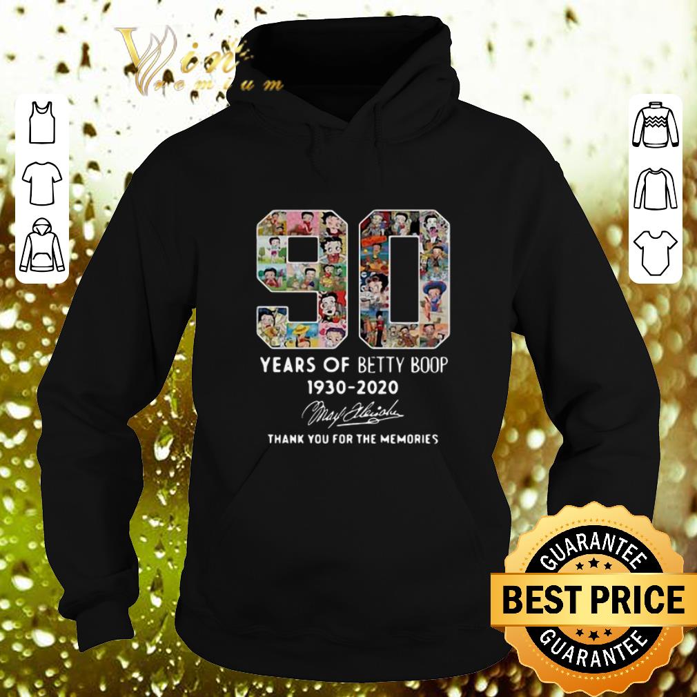 Original 90 years Betty Boop 1930 2020 thank you for the memories shirt 4 - Original 90 years Betty Boop 1930 2020 thank you for the memories shirt